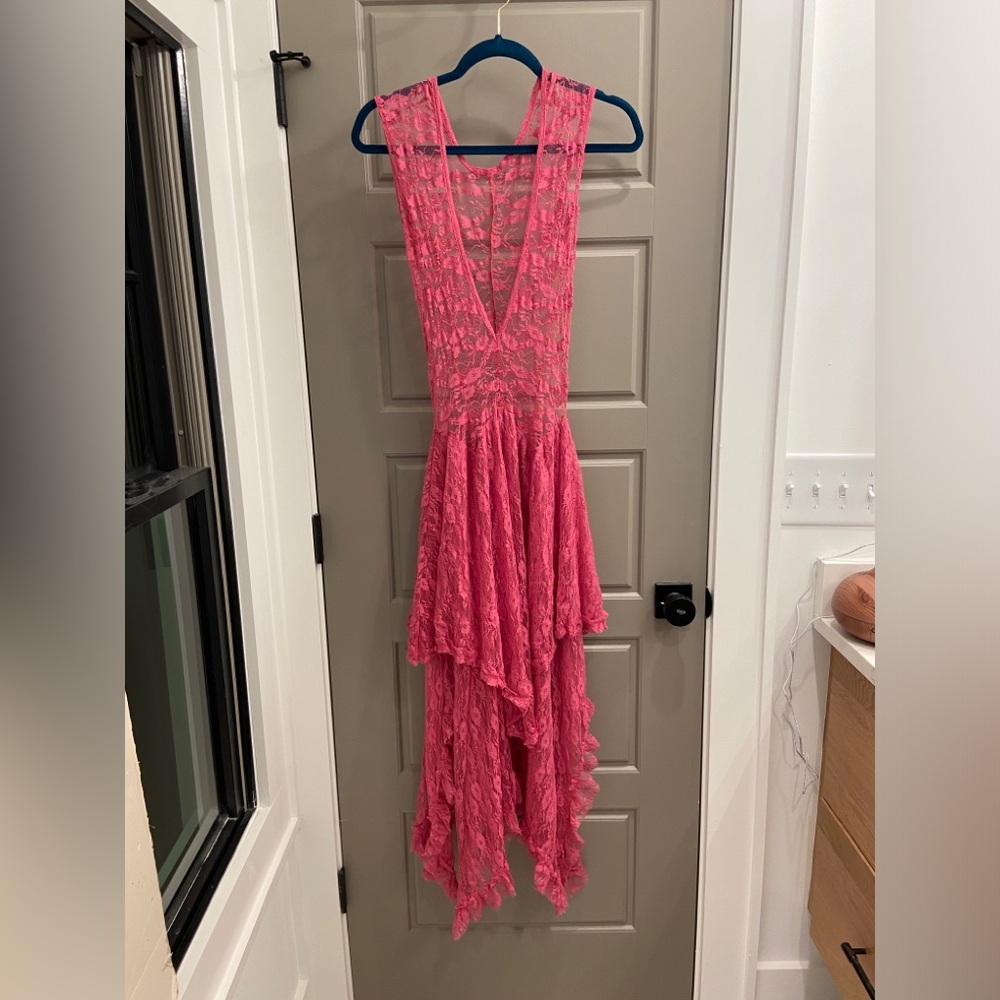 Free People midi/maxi lace see through dress size xs